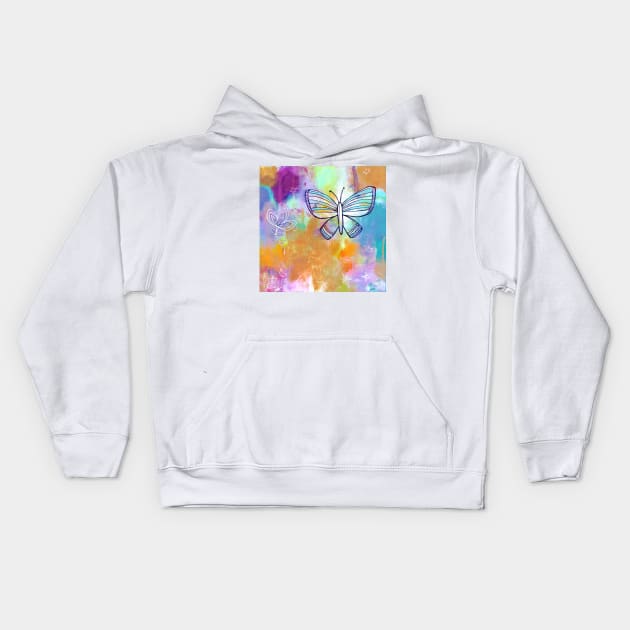 Butterfly Dreams Kids Hoodie by gaea